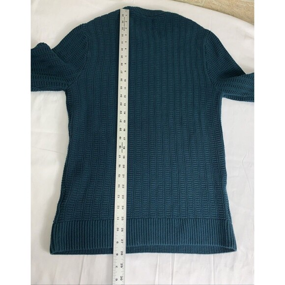 Abercrombie Fitch Sweater Men's M Green Long Sleeve Pullover Knit Crew Neck - Picture 8 of 9
